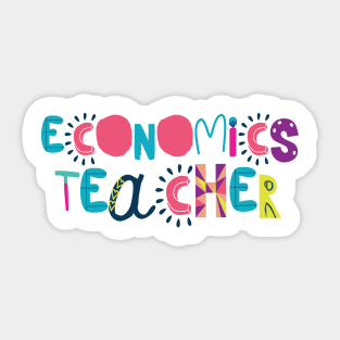 Cute Economics Teacher Gift Idea Back to School Sticker